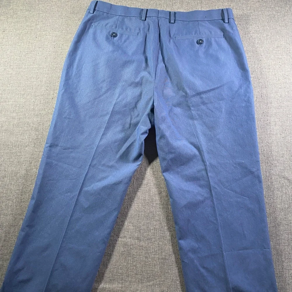 Banana Republic‎ Non Iron Tailored Slim Blue Dress Pants Men 35x30 (Fits 35x26)